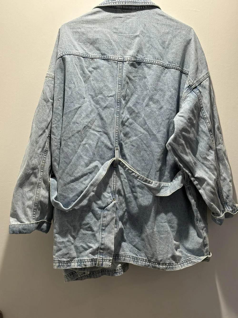 Light Blue Denim Oversized Jacket - Women
